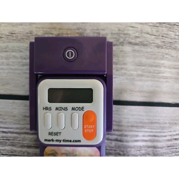 Mark.My.Time LED Booklight & Digital Reading Timer Bookmark Purple W Emojis Pat - Picture 6 of 9